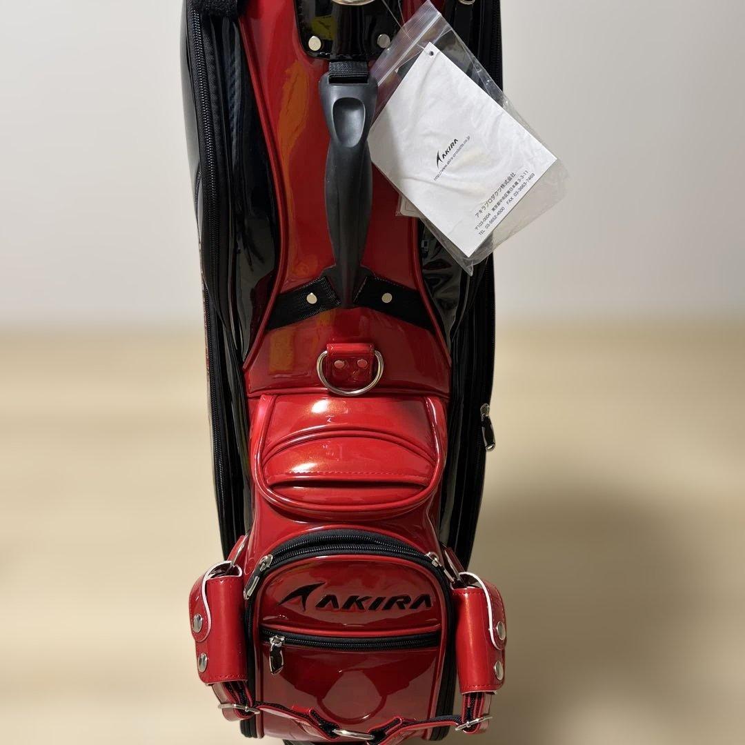 AKIRA キャディバッグ 黒/赤