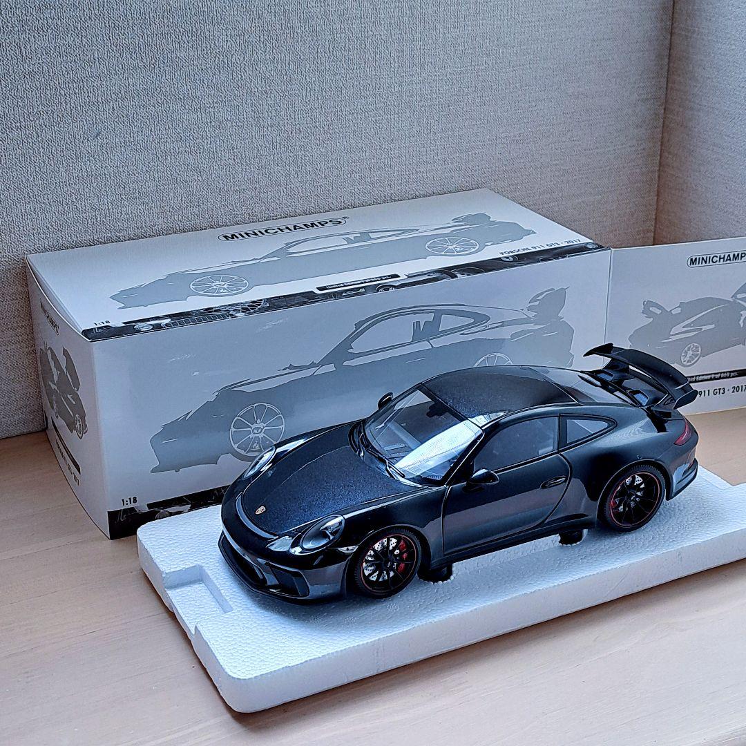 【開封美品】 ミニチャンプス 1/18 ポルシェ 911 GT3 (2017)