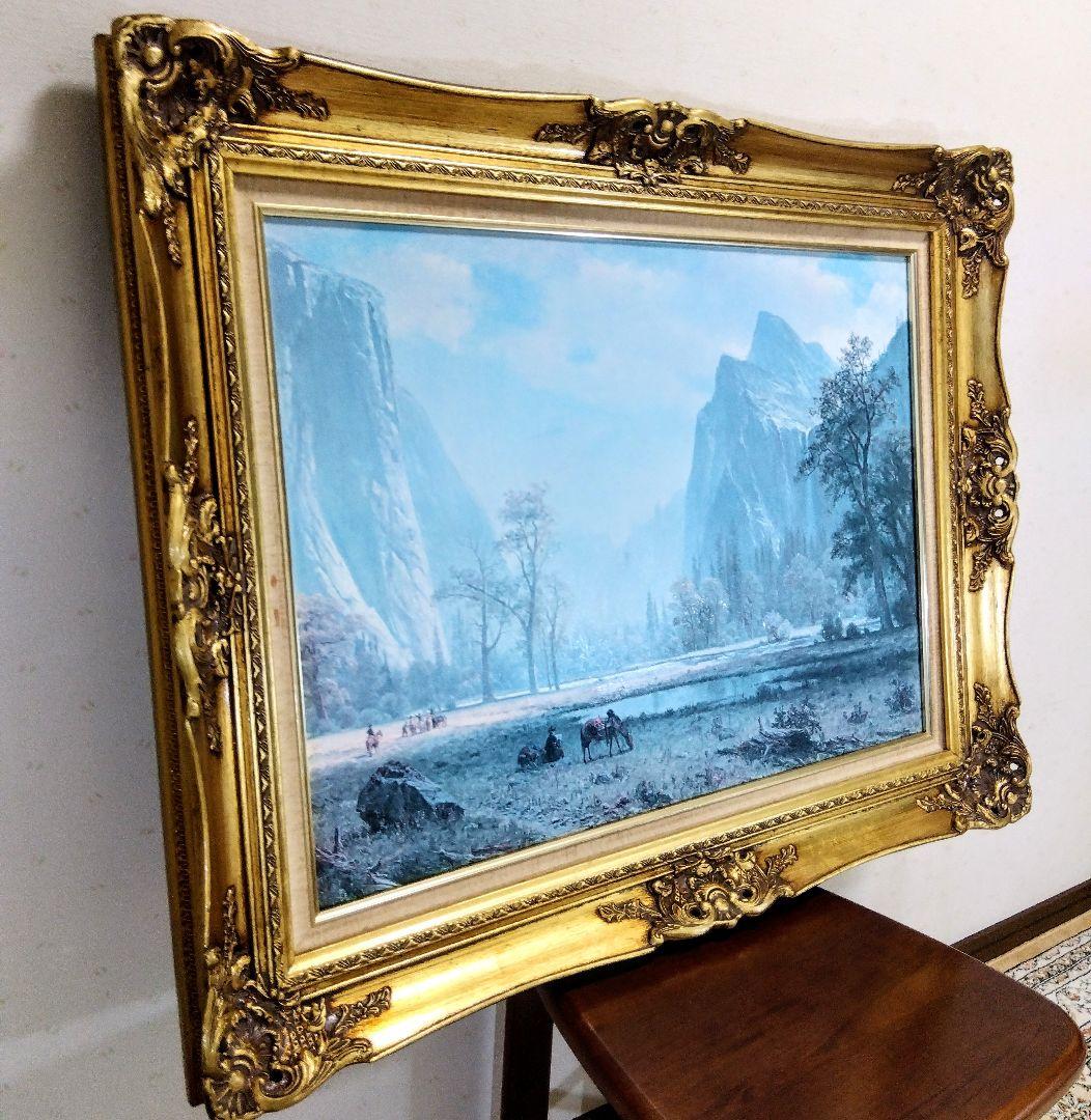風景画　油彩画　 アンティーク額縁　ゴールドフレーム　【P20号】「匿名配送」