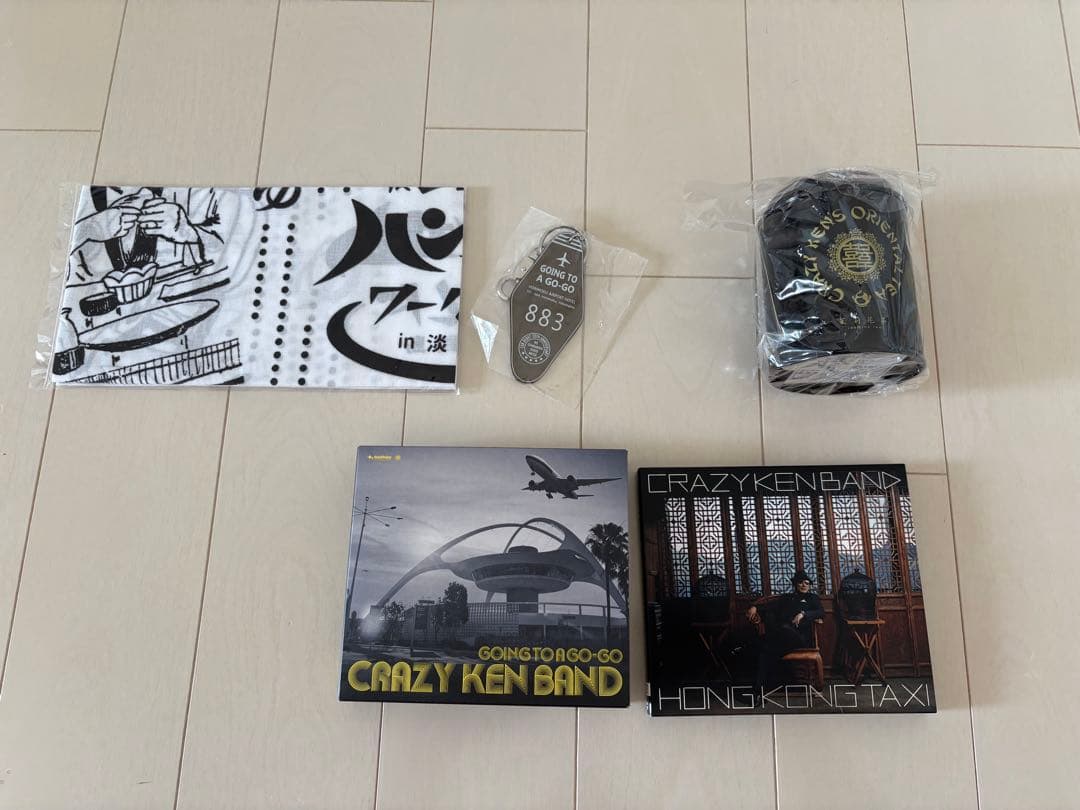 クレイジーケンバンド モーテルキーホルダー 手ぬぐい CD.DVD ジャスミン茶