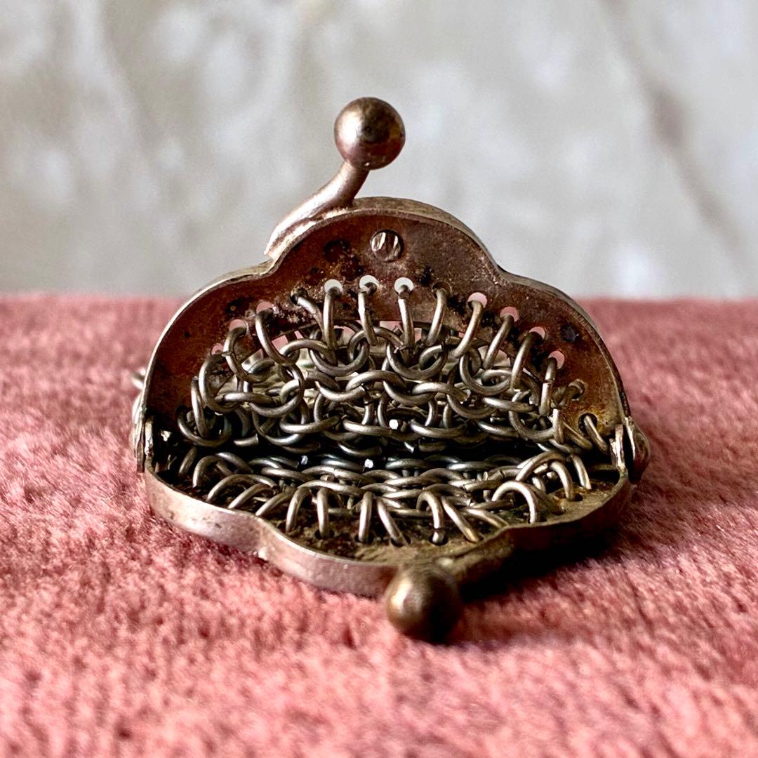 ドール用小さなメッシュパース　シャトレーン用ケース　フランスアンティーク