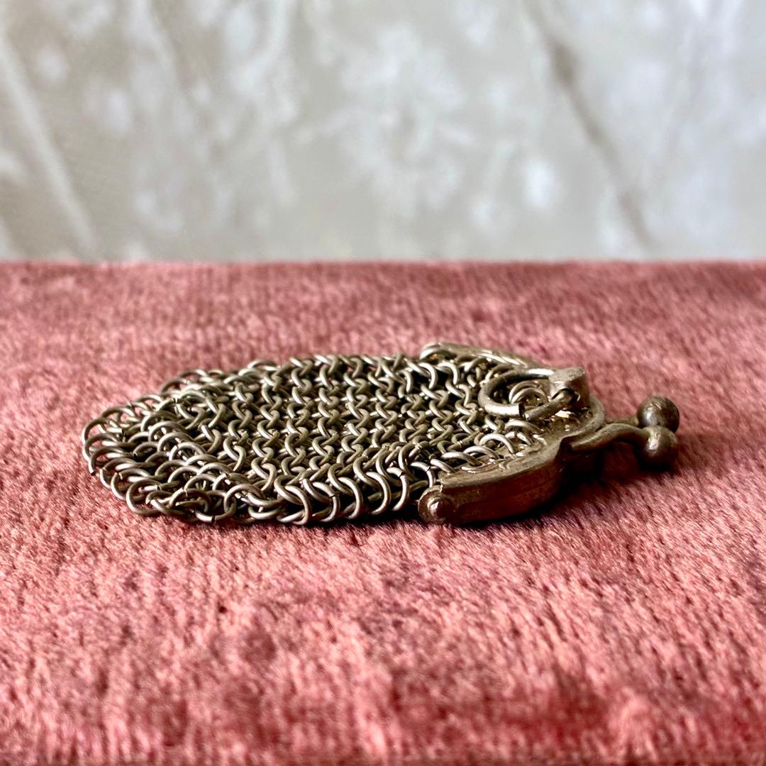 ドール用小さなメッシュパース　シャトレーン用ケース　フランスアンティーク