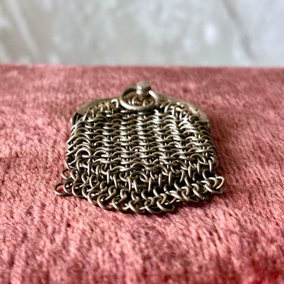 ドール用小さなメッシュパース　シャトレーン用ケース　フランスアンティーク