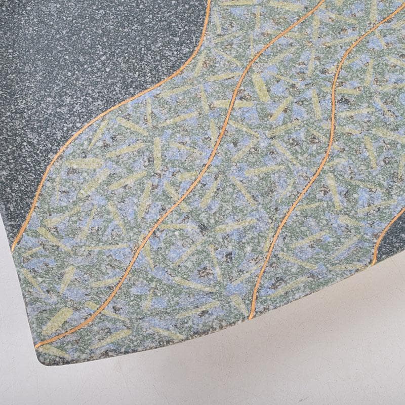 丹波焼　珀耀窯　清水一ニ作　吹泥金彩流文　長形皿　共布共箱　C　R9159B