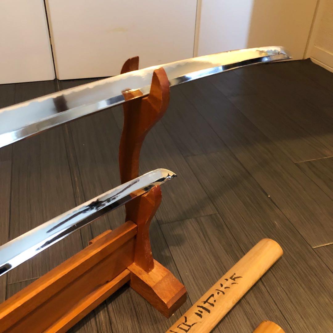 模造刀 白鞘 合金製 大小セット　長脇差　2本　拵え　太刀　居合刀