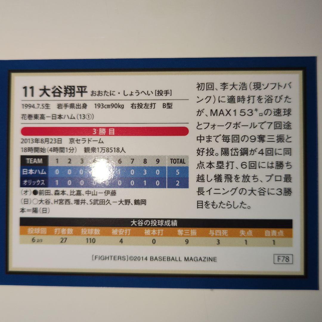 大谷翔平日ハムルーキー3勝目