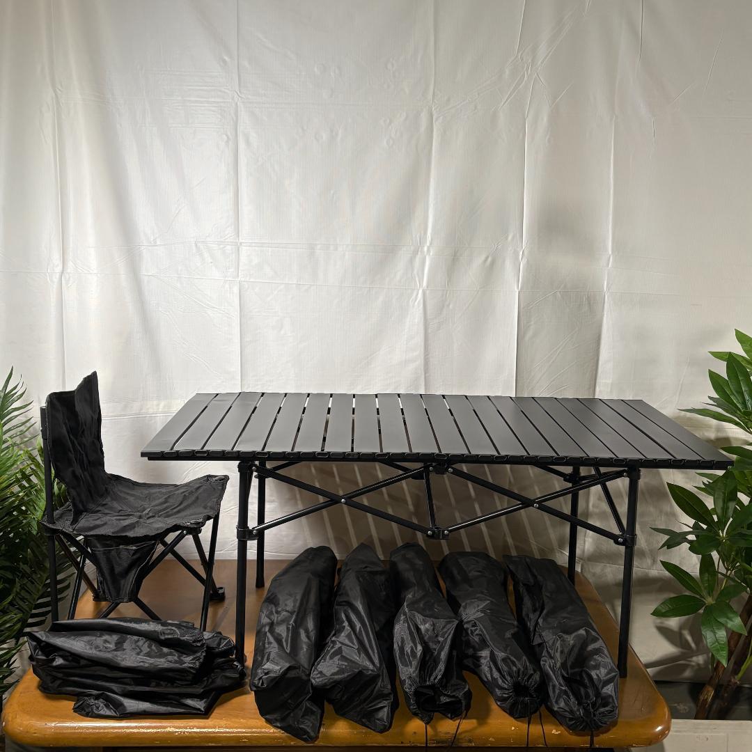 Hxuolue屋外用ピクニックテーブルと椅子のセット、超軽量、折りたたみ式、組み