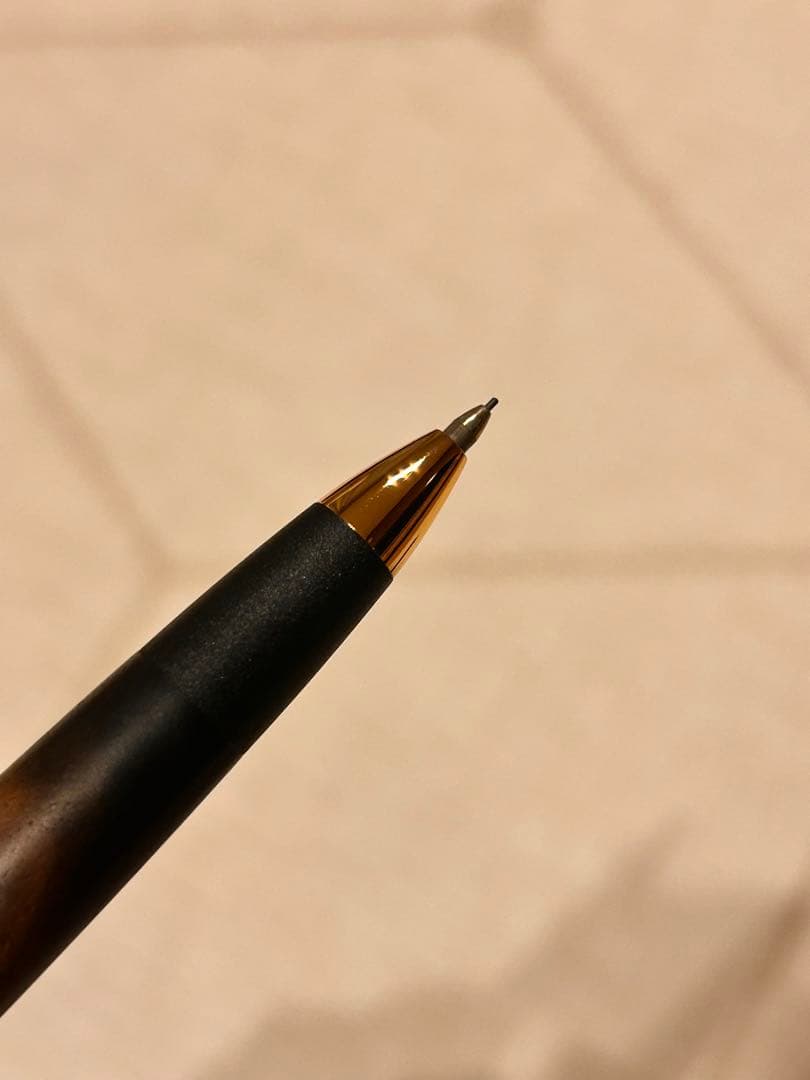 ボナンペン　シャープペン　黒柿　本店限定上杢　真鍮金具