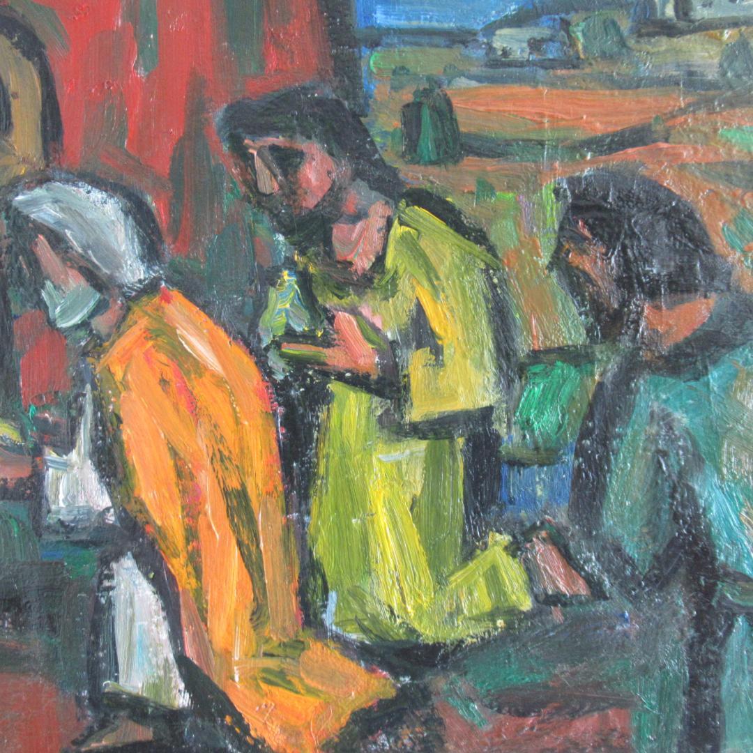 田中忠雄「捧げものをする東方から来た博士たち　1989」　P10号　神戸