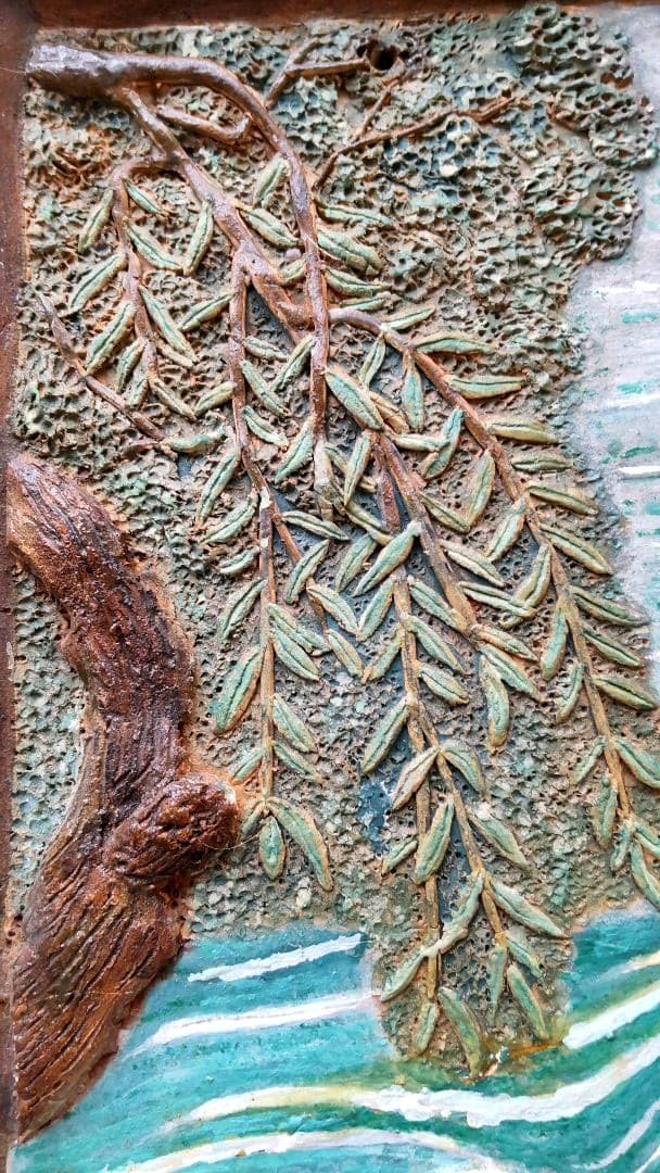 水月焼　飾り絵　白鳥