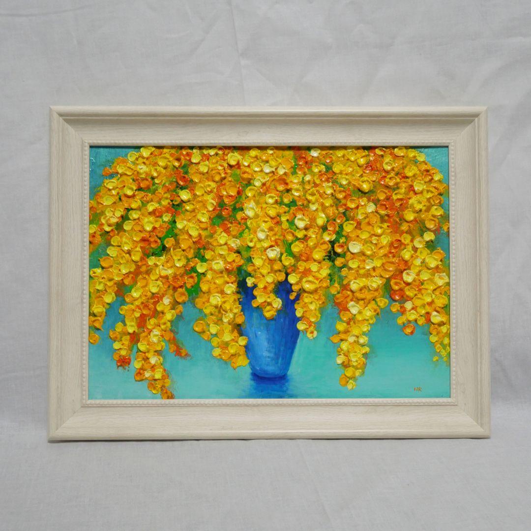 油絵 油彩 油彩画 絵 絵画【ミモザ】