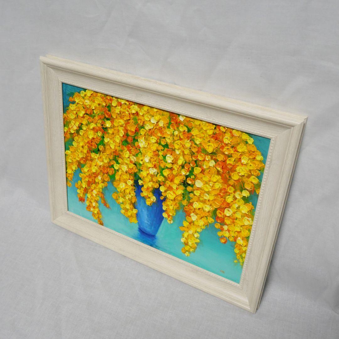 油絵 油彩 油彩画 絵 絵画【ミモザ】