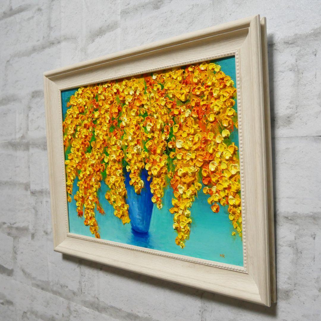 油絵 油彩 油彩画 絵 絵画【ミモザ】