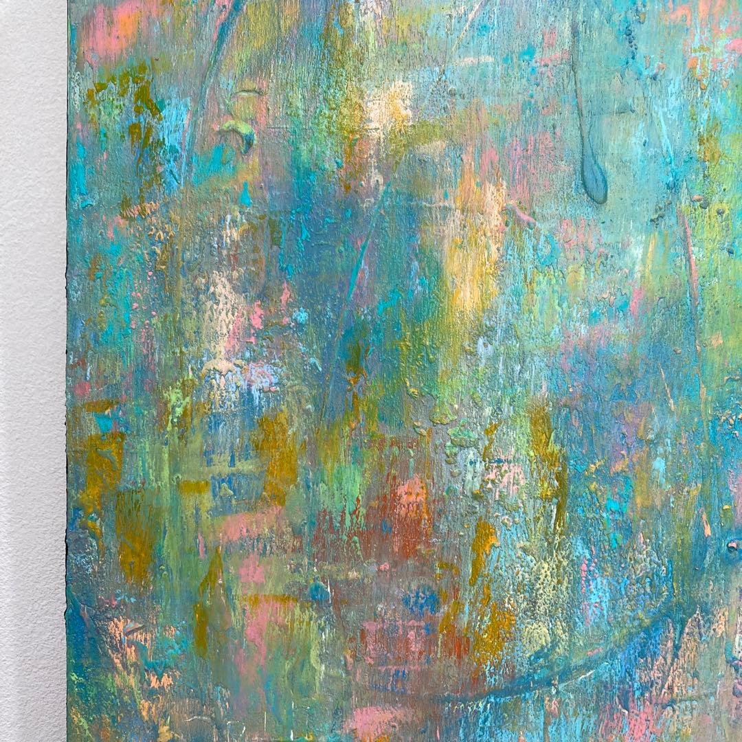 アクリル画 抽象画 アートパネル 北欧 原画 アート 絵画 インテリア グリーン