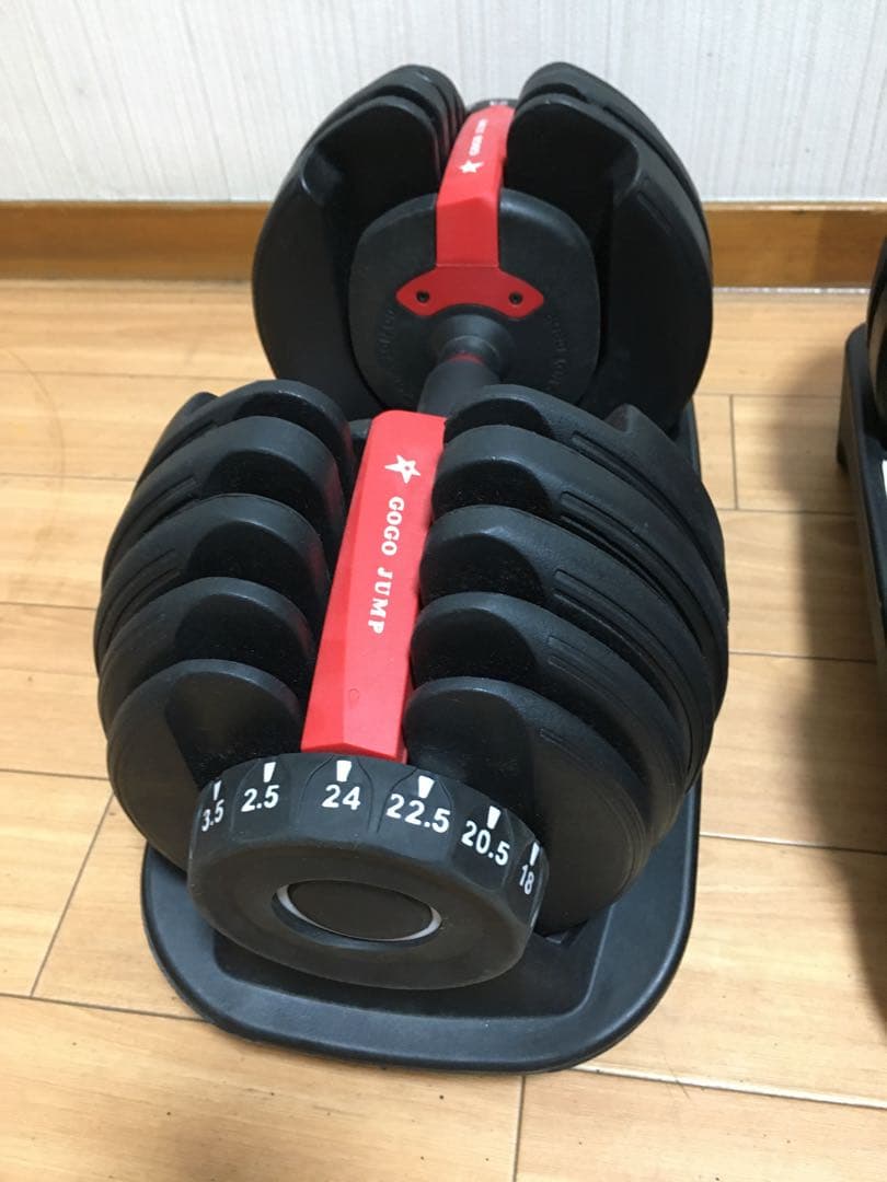 ② gogojump可変式ダンベル 24Kg x 2/2個