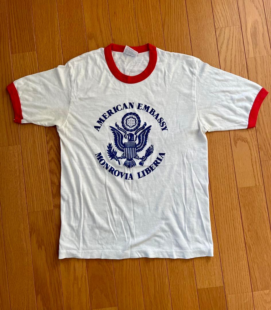 80's MADE IN U.S.A 13starリンガーTee 裾シングル