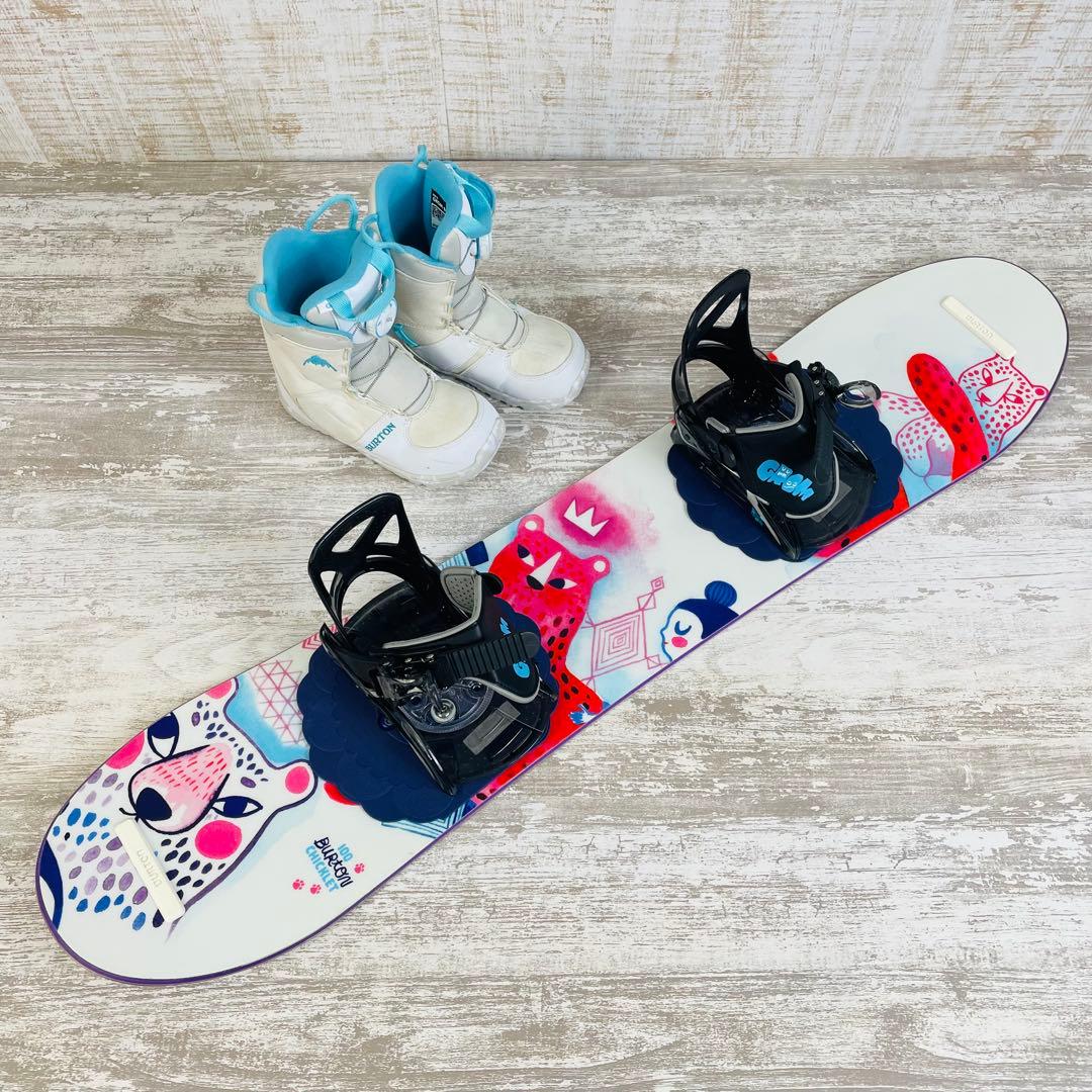 Burton チクレット100&ビンディング&ブーツ　キッズ　スノーボードセット