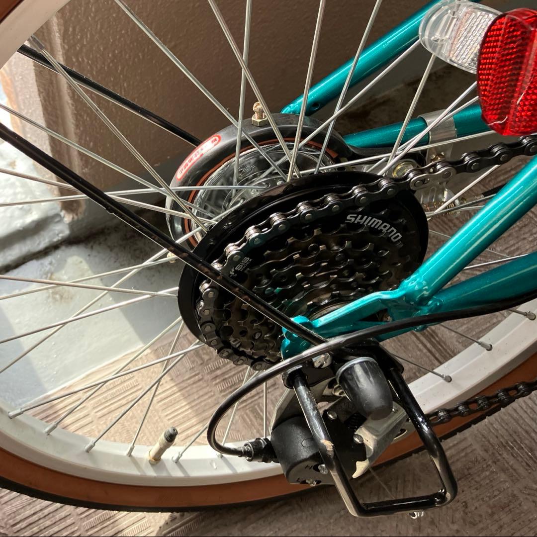 【美品】奈良〜関西圏引き渡し　20インチ フォルクスワーゲン　グリーン　自転車