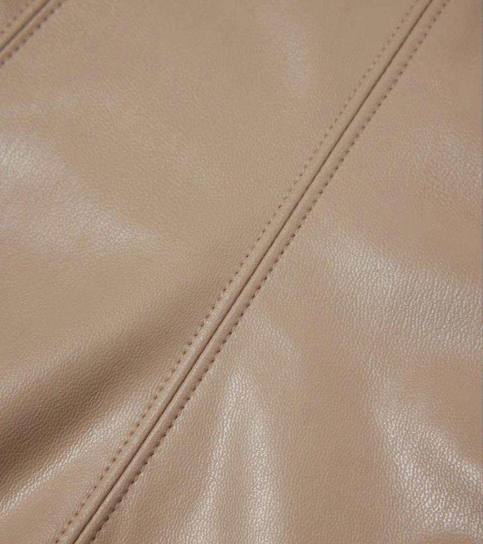 値下げ　新品タグ付き　ジュンアンドロペ　レザーフレアースカート　L ゴルフ