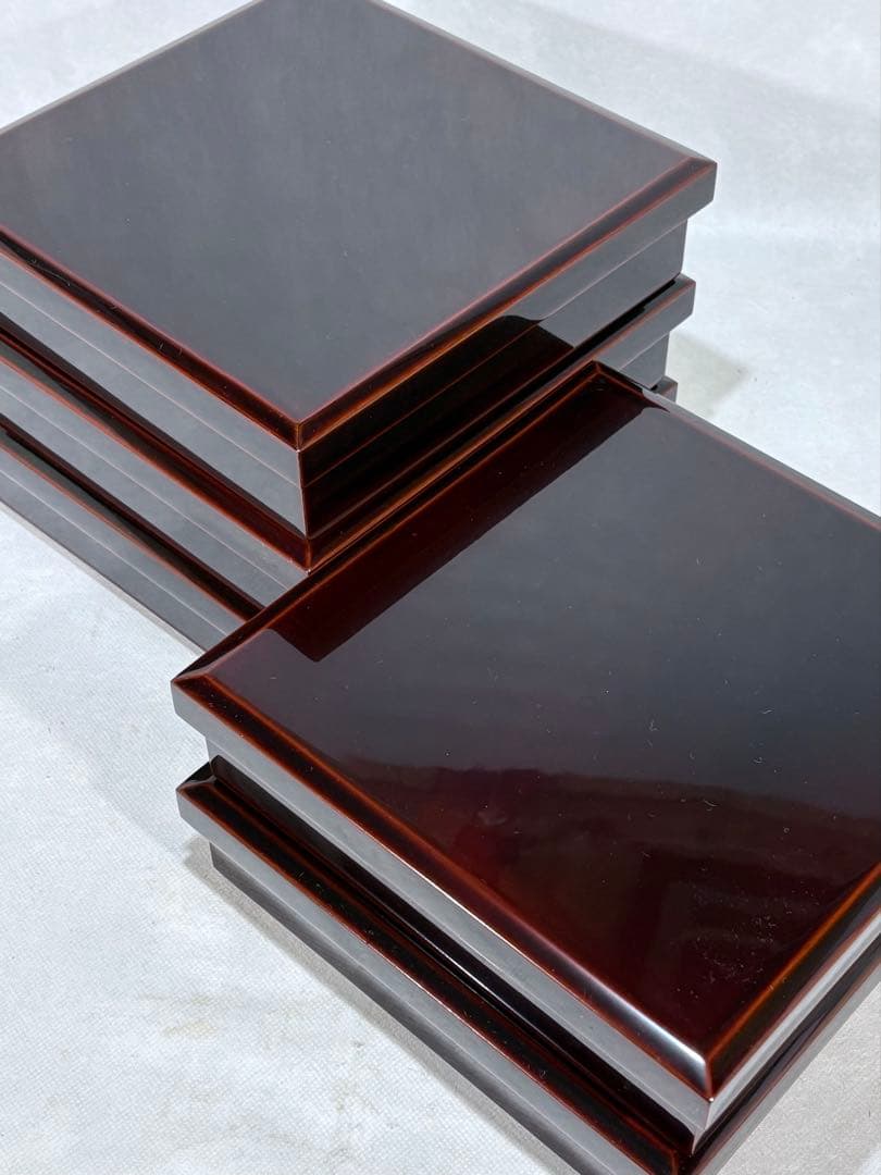 ①輪島塗　光栄堂作　松華堂　五客　美品　共箱　茶道　懐石　送料込