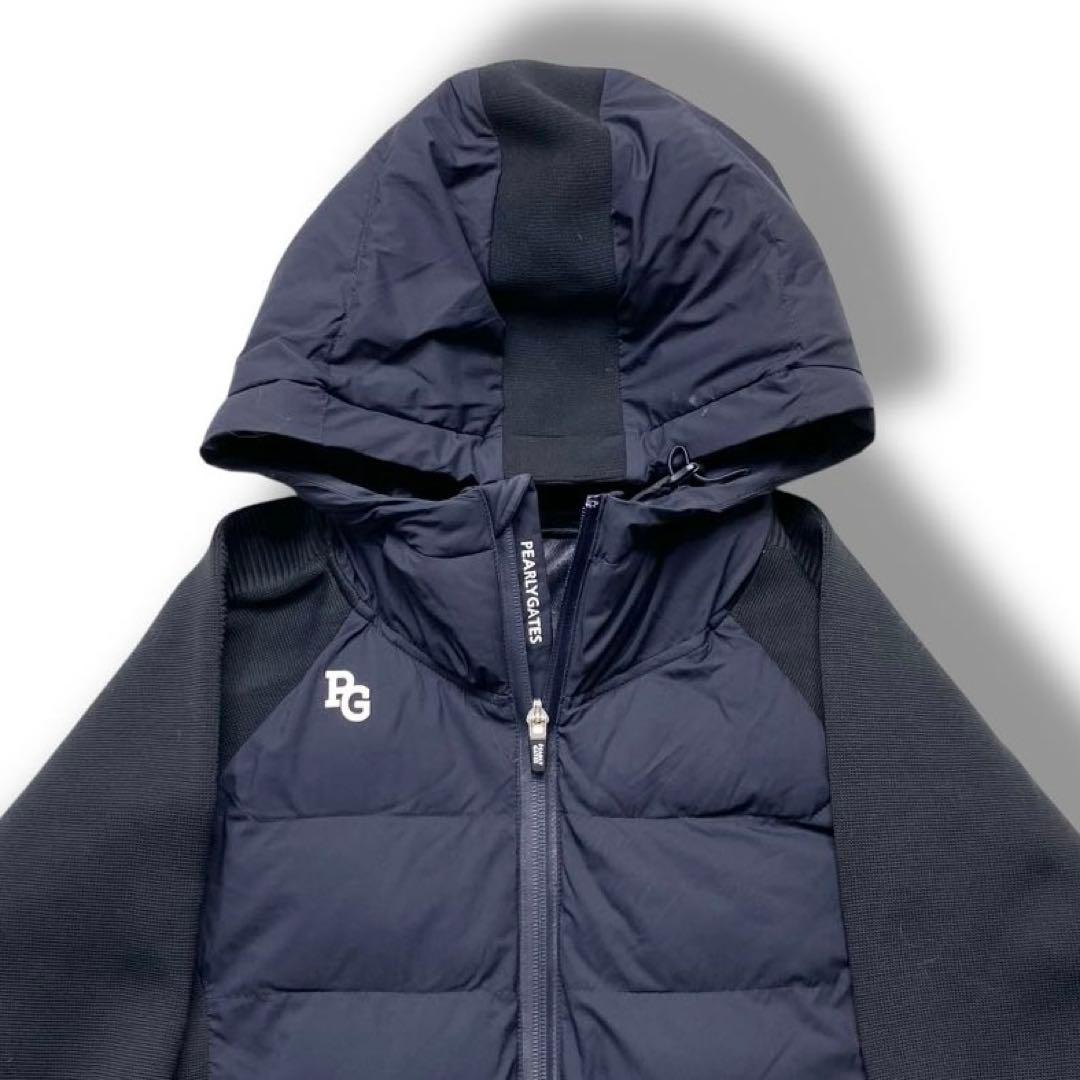 【美品】PEARLY GATES ロゴ ダウン アウター 中綿 ゴルフウェア
