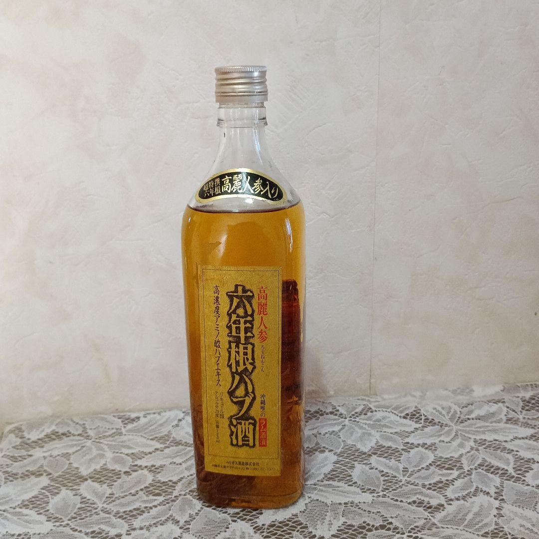 (希少品)ヘルオス酒造 6年根ハブ酒 高麗人参入り 720ml ラベル美品古酒