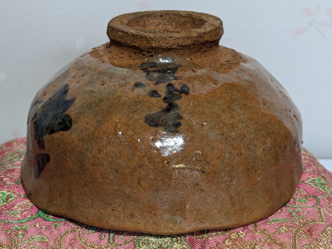 ♦古格 茶道具 手捏ね 手捻り 抹茶碗 時代物 古美術品 銀化現象 骨董品