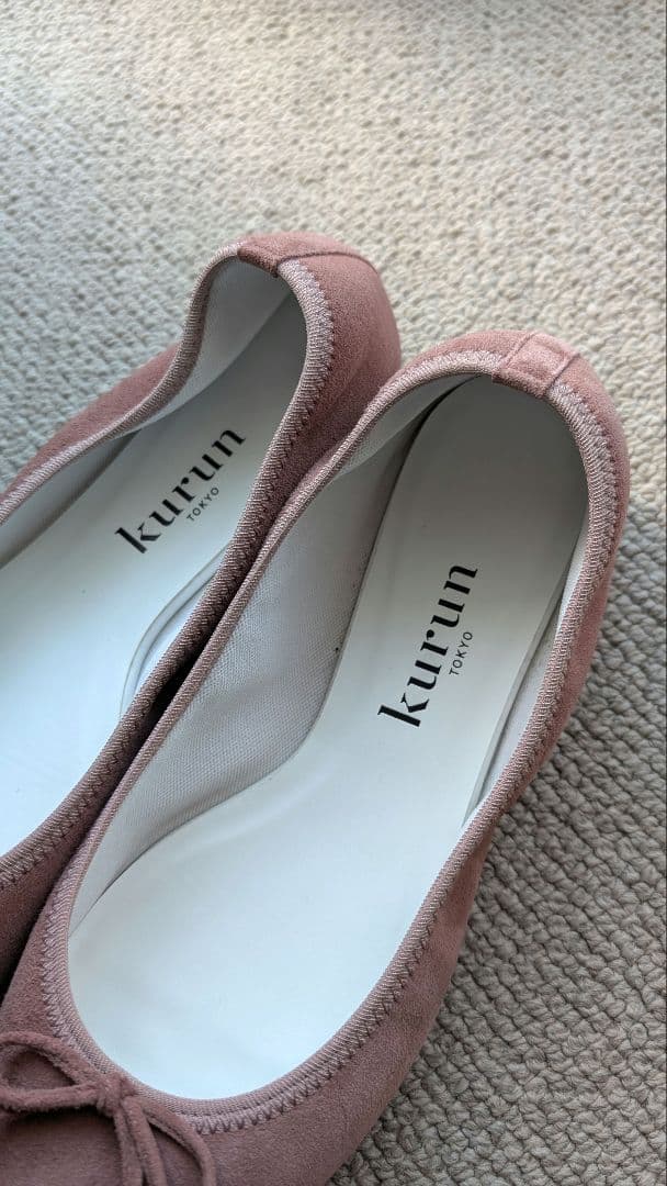 kurun スモーキーピンク バレエシューズ