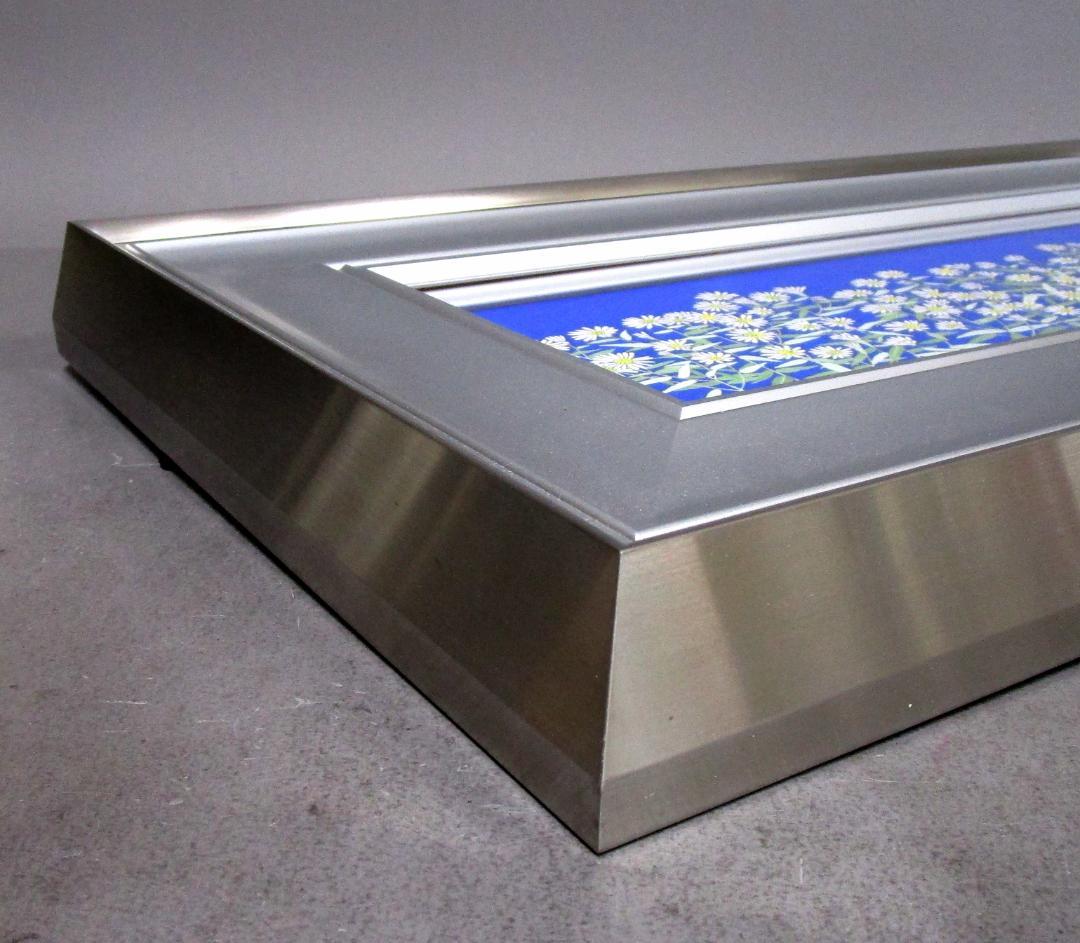 日本画 渋川矗(なおし)［ほそば のぎく］細葉野菊(別名：紀州菊) 高級額装