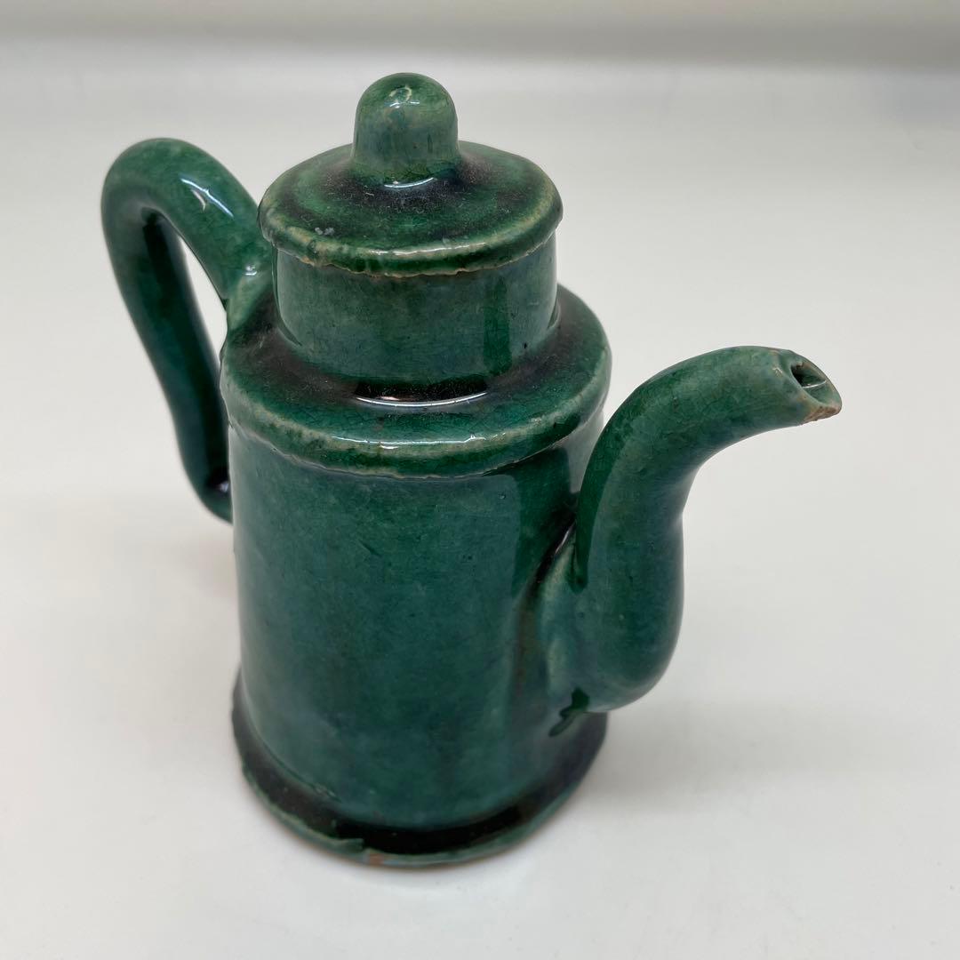 緑釉　清朝　茶道具　煎茶道具　中国　陶磁器　交趾焼　時代　骨董　蔵出