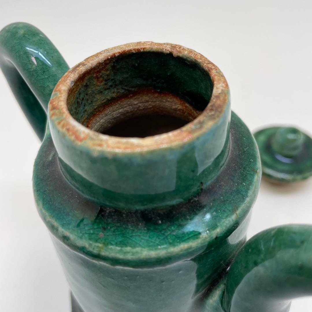 緑釉　清朝　茶道具　煎茶道具　中国　陶磁器　交趾焼　時代　骨董　蔵出