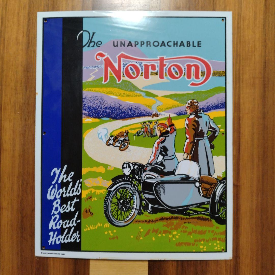 Norton　バイク　金属看板