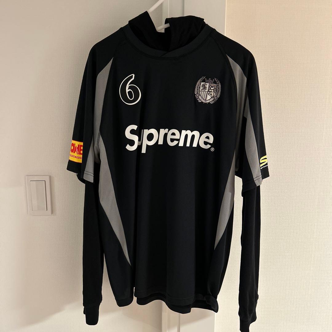 ウェア Supreme Hooded Soccer Jersey black 23FW