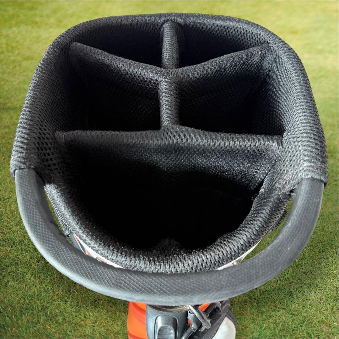 WAAC ワック　キャディバッグ　3点ショルダー　スタンド式　軽量　白