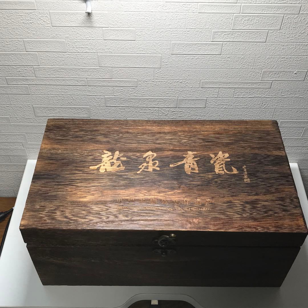 世界非物質文化遺産　著名な浙江省工芸芸術家の劉建波作　工芸茶器セット　サイン入り