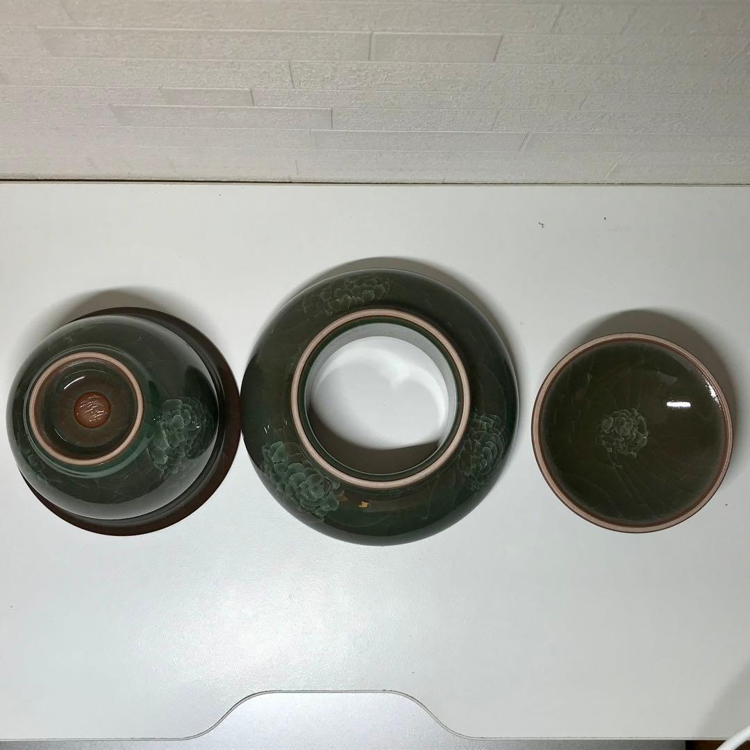 世界非物質文化遺産　著名な浙江省工芸芸術家の劉建波作　工芸茶器セット　サイン入り