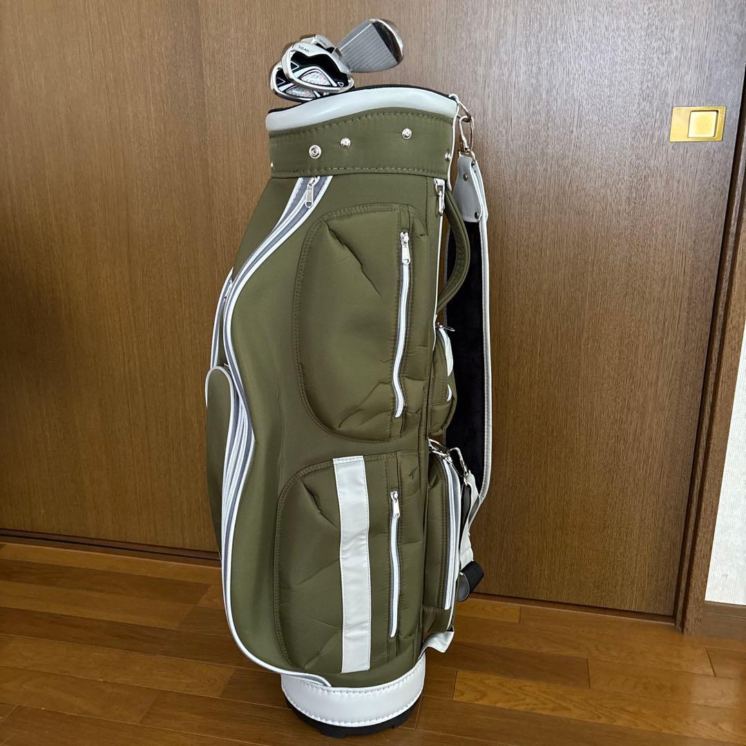 オリーブグリーン ゴルフバッグ 超軽量2.9k g