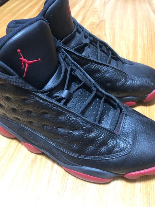 シューズ JORDAN13 Retro BLACK  Gym RED