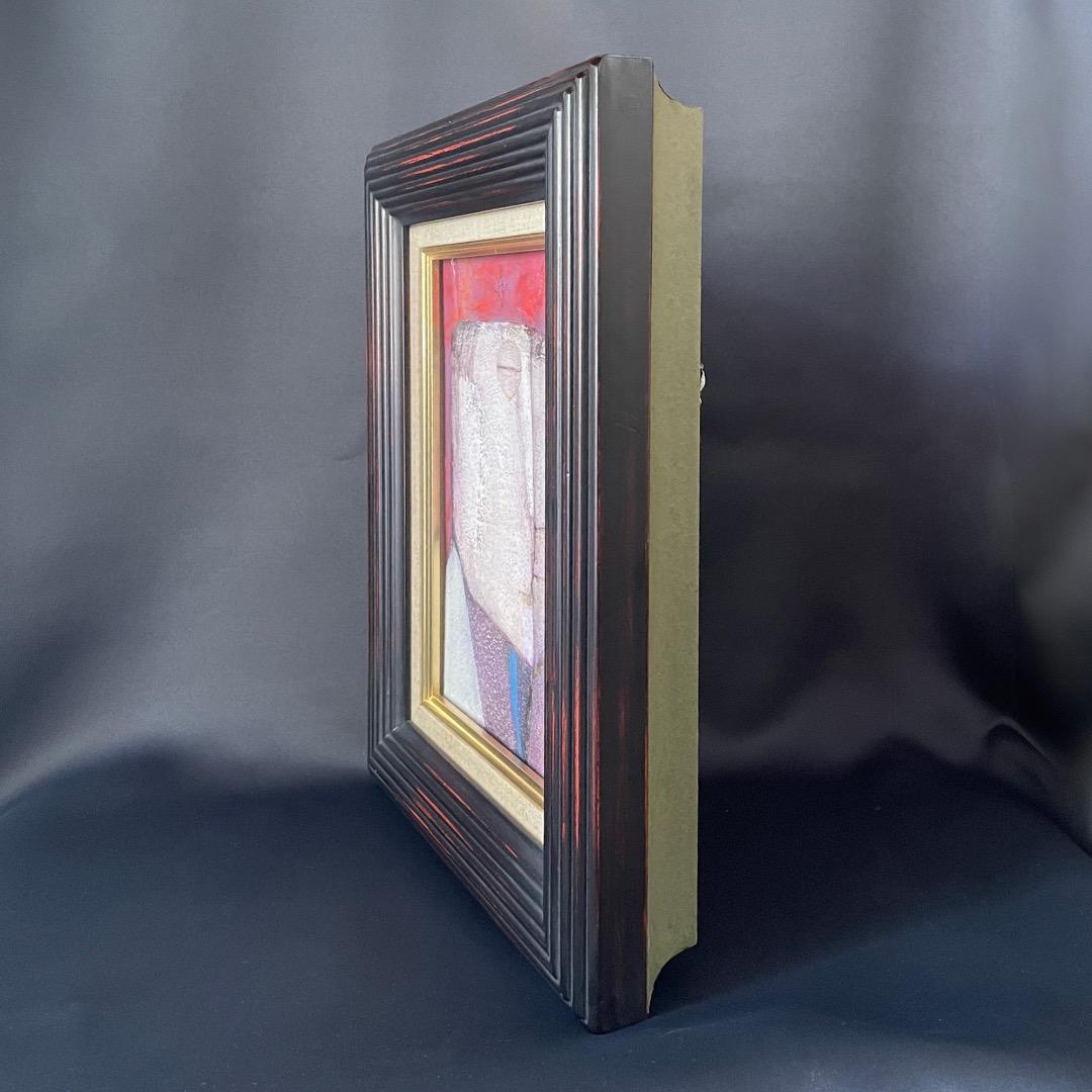 横地洋司「かをたち」油彩 油絵 額付 サイン入り 中古 美品