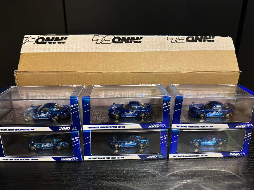 TAS2026 1/64 inno RX-7 FD3S Pandem 6台セット