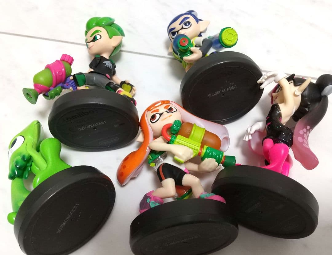 任天堂　amiibo スプラトゥーン ガール ボーイ いか5点セット☆
