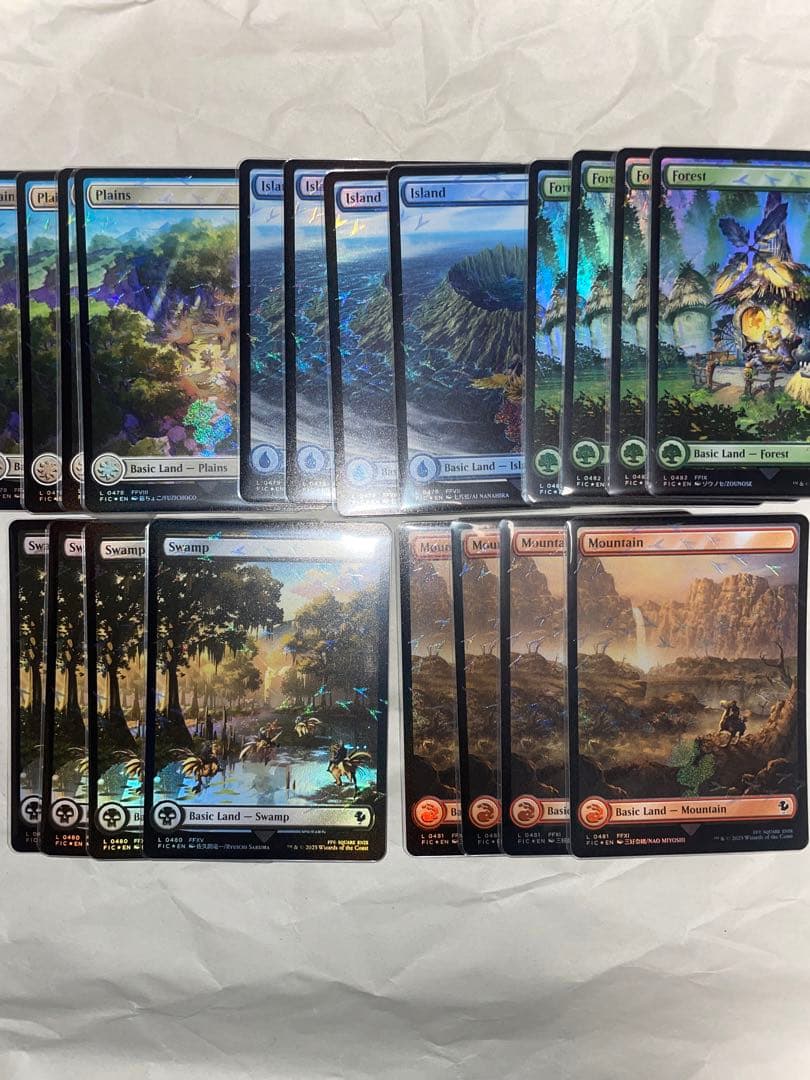 MTG 英語版　チョコボトラック・Foil　基本土地セット　チョコボバンドル