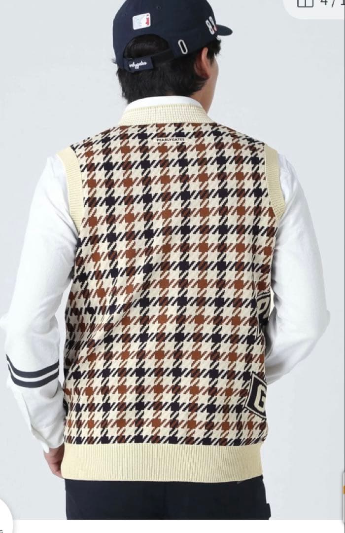 パーリーゲイツ Vネック ニットベスト タグ付き