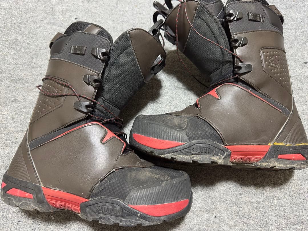 サロモン シナプス ワイド 28センチ ブラウン/レッド