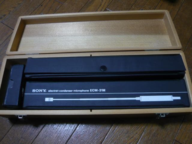SONY コンデンサーマイク　 ECM-31M 2箱、ECM-16 木箱入り