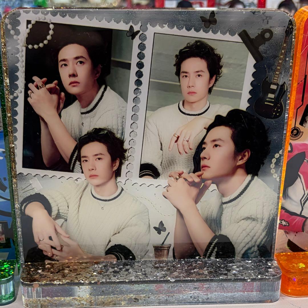 新作❣️王一博 2番スタジオ　新両面レジン九宫格玄関置物3点セット❣️確認用0201