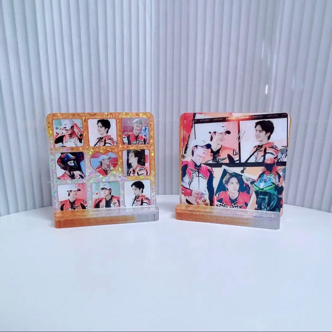 新作❣️王一博 2番スタジオ　新両面レジン九宫格玄関置物3点セット❣️確認用0201