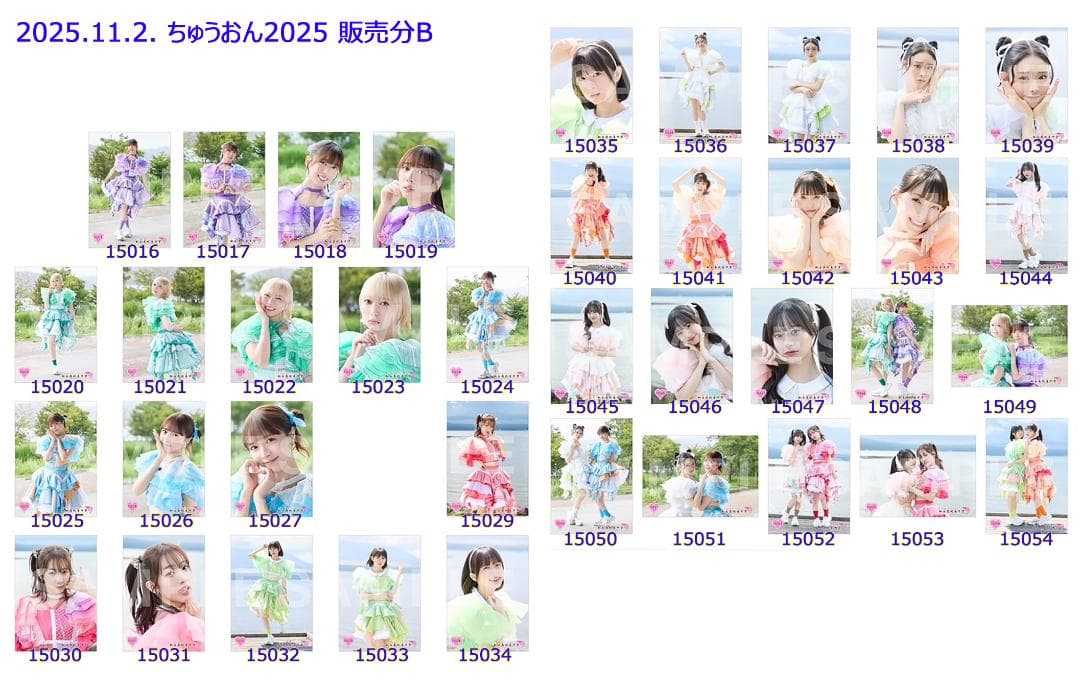 私立恵比寿中学（エビ中・えびちゅう） 公式生写真 ちゅうおん・秋ツアー バラ売可