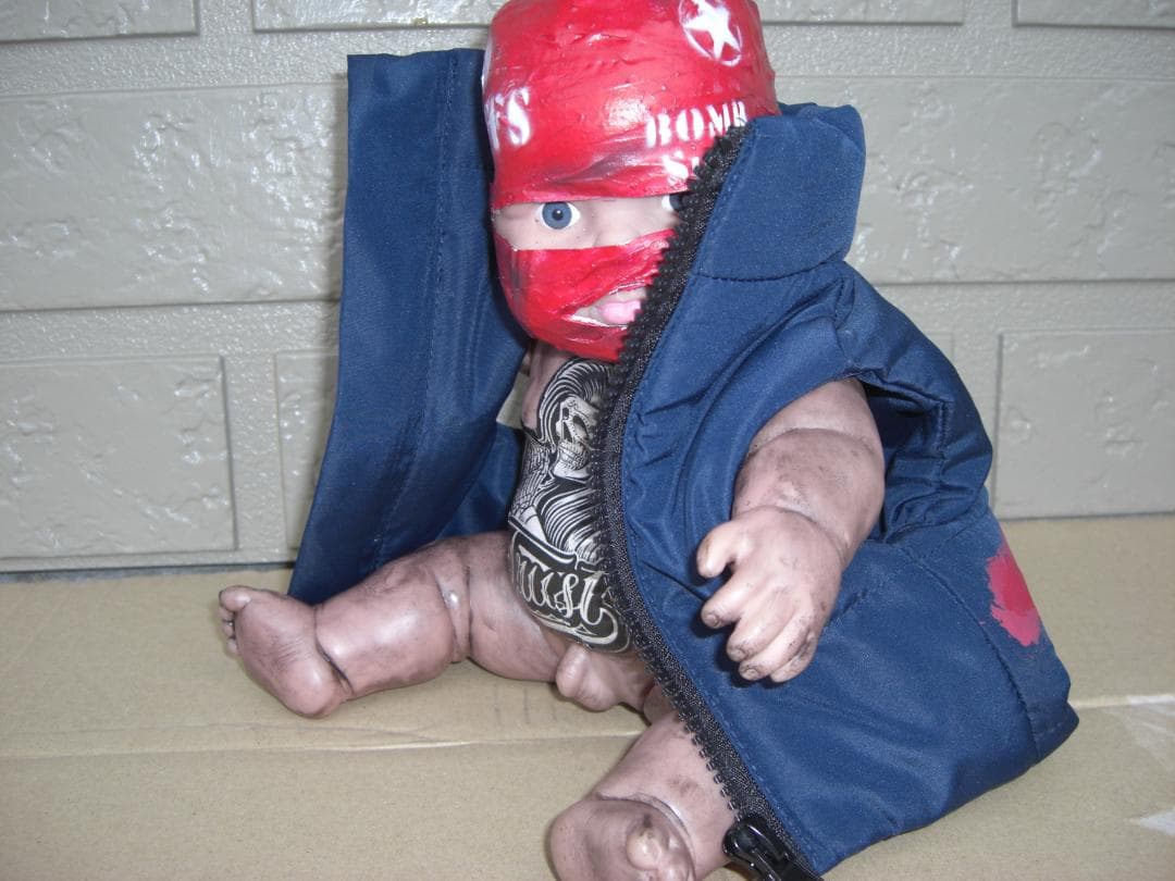 ドール 人形 ベビー ギャング チカーノ メキシコ 覆面マスク マシンガン