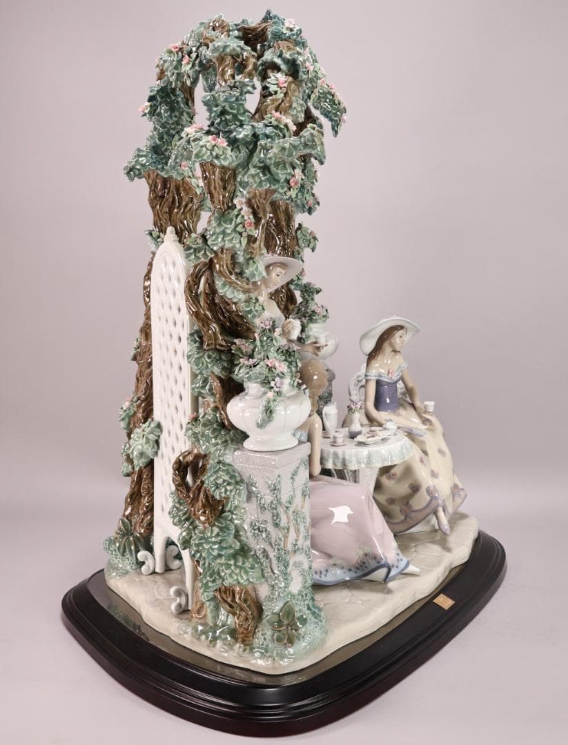 BK202 LLADRO　限定　387/2000体　テラスでお茶を　台座　保証書